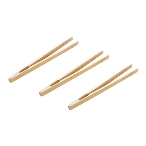 ZUNOXAZ 3 Stück Teiliges Holz Pinzettenset für Montessori Feinmotorik und Konzentration Geeignet für Kreative Lernspiele und Hand Augen Koordination von ZUNOXAZ