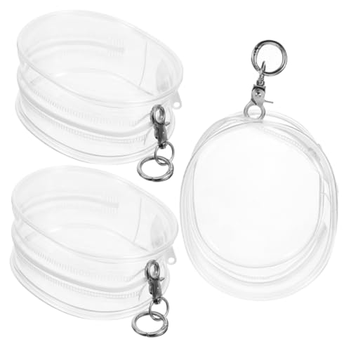 ZUNOXAZ 3 Stück Teiliges Puppentragetaschen aus Transparentem PVC mit Schlüsselanhänger Leichte Hänge Deko für Puppenanzeige und Aufbewahrung Klarer Sichtschutz für Unterwegs von ZUNOXAZ