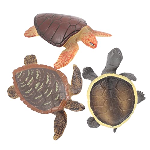ZUNOXAZ 3 Stück Teiliges Schildkröten Modellset Miniatur Meereslebewesen Figuren Robuste Deko für Kinderzimmer und Schreibtisch Hochwertige Tierskulpturen für Lange Haltbarkeit von ZUNOXAZ