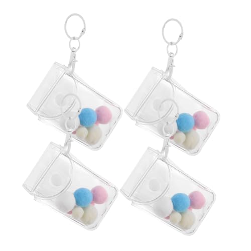 ZUNOXAZ 3 Stück Transparente Mini Aufbewahrungstaschen aus PVC Tragbare Organizer für Sammelfiguren Klarer Sichtschutz Minimalistisches Design für Mini Doll Sammler von ZUNOXAZ