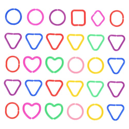 ZUNOXAZ 30 Stück Geometrische Verbindungsringe Für Kleinkinder, Kunststoffkettenglieder, Babyspielzeug, Geometrische Ringe Für Den Unterricht, Um Die Kognitive Entwicklung Zu Fördern ZUNOXAZ 30 Stück Geometrische Verbindungsringe Für Kleinkinder, Kunststoffkettenglieder, Babyspielzeug, Geometrische Ringe Für Den Unterricht, Um Die Kognitive Entwicklung Zu Fördern von ZUNOXAZ