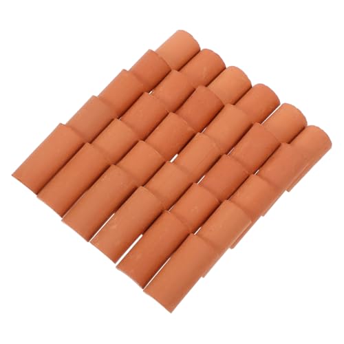 ZUNOXAZ 30 Stück Miniatur Dachziegel aus Realistische DIY Ziegelsteine für Puppenhaus Robuste Modellbau Fliesen Sichere Materialien Vielseitig für Miniaturhäuser und Bastelprojekte von ZUNOXAZ