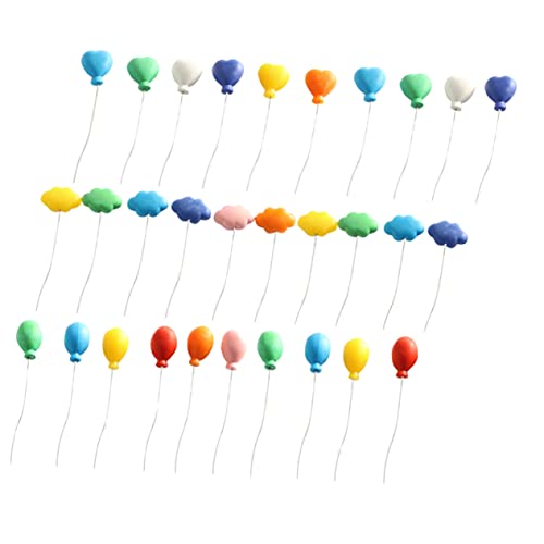 ZUNOXAZ 30 Stück Miniature Ballon Dekoration Teiliges aus Plastikkugeln für Mini Häuser und Märchengärten Perfektes Ornament für Mikro Landschaften Romantische Schaffen und Lebendige von ZUNOXAZ