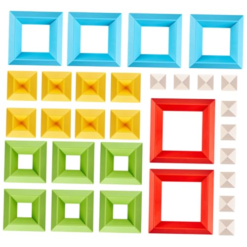 ZUNOXAZ 30 Stück Teiliges Bausteine Bunte Stapelwürfel für Kleinkinder Lernförderndes Sensorisches Fördert Form Farberkennung Pädagogisches Geschenk für Jungen und Mädchen von ZUNOXAZ