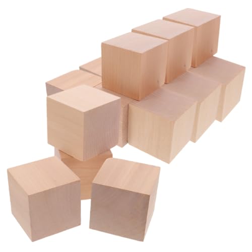 ZUNOXAZ 30 Stück Teiliges Holzbausteine Würfel aus Naturholz Robuste Glatte Oberfläche Pädagogisches Bauklötze für Kreativität und Feinmotorik von ZUNOXAZ