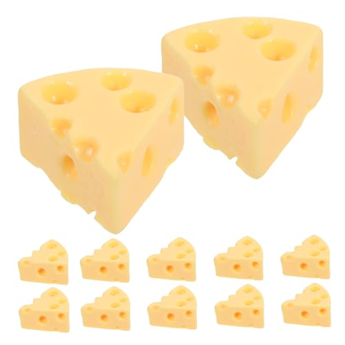 ZUNOXAZ 30 Stück Teiliges Miniatur Käse Dekorset aus Haltbarem Resin Realistische Künstliche Käsemodelle für Puppenhaus Miniaturküche DIY Basteln und Kreative Dekoideen von ZUNOXAZ