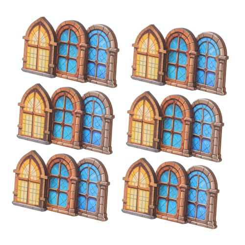 ZUNOXAZ 30 Stück Teiliges Miniatur Puppenhaus Fenster Holz Europäischer Stil Präzise Verarbeitung Authentisches Miniatur-Design Vielseitig für DIY Puppenhausmodelle Mini Gartenfenster und von ZUNOXAZ