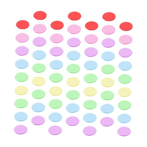ZUNOXAZ 300 Stück Bunte Transparente Kunststoff Bingo Marker Spielchips Zählchips Lernspiel Zubehör für Mathematik Gruppieren Sortieren Zufällige Farbe Zufällige Farbe von ZUNOXAZ