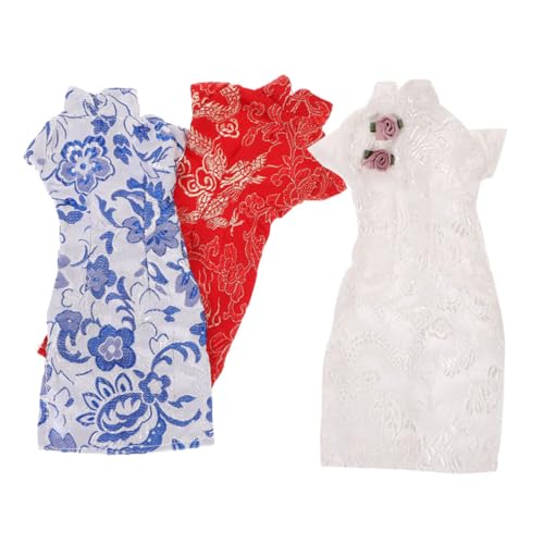 ZUNOXAZ 3Stücke Puppen Cheongsam Chinesische Puppenkleidung für Puppen Dekorative und Miniaturmode für Kreative Spielstunden ZUNOXAZ 3Stücke Puppen Cheongsam Chinesische Puppenkleidung für Puppen Dekorative und Miniaturmode für Kreative Spielstunden von ZUNOXAZ