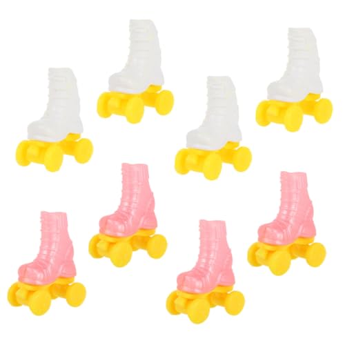 ZUNOXAZ 4 Paare Roller Skates Puppen-Skating-Werkzeug Rollschuhe Zubehör Für Die Puppenherstellung Mini-Schuhe Mini-Schlittschuhe Für Puppe Rollschuh-bastelarbeiten Für Eine Puppe Plastik ZUNOXAZ 4 Paare Roller Skates Puppen-Skating-Werkzeug Rollschuhe Zubehör Für Die Puppenherstellung Mini-Schuhe Mini-Schlittschuhe Für Puppe Rollschuh-bastelarbeiten Für Eine Puppe Plastik von ZUNOXAZ