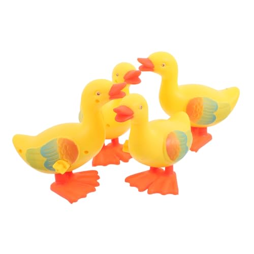 ZUNOXAZ 4 STÜCKE Teiliges Aufziehspielzeug Enten Springende Wind up spielzeuge für Kleinkinder Batteriefrei Interaktives Hüpfspielzeug als Partygeschenk und Mitgebsel für von ZUNOXAZ