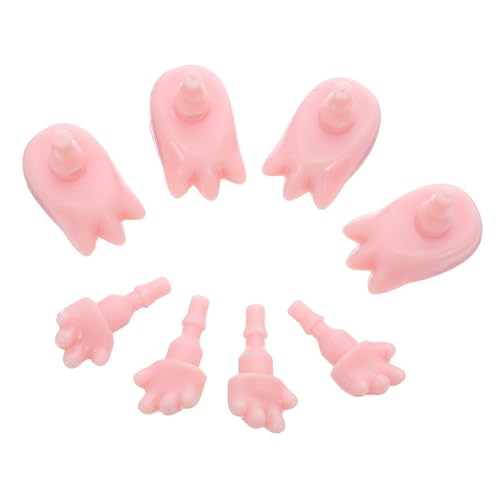 ZUNOXAZ 4 Sätze Miniatur Puppenhände und Füße aus Kunststoff Gelenkte Ersatzteile für DIY Puppenherstellung Präzise Gestaltete Figurenhände Vielseitig Einsetzbar für Reparatur und von ZUNOXAZ