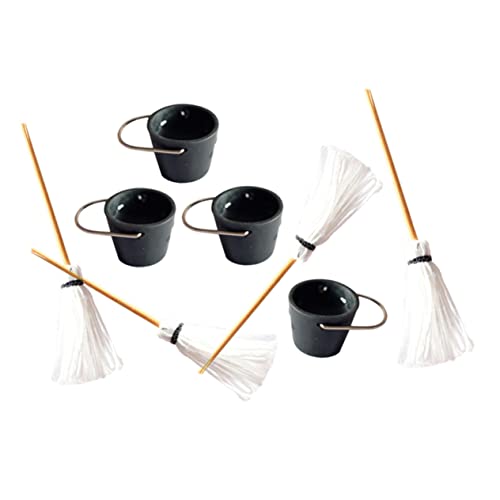 ZUNOXAZ 4 Sätze Reinigungswerkzeuge Teiliges Mop und Eimer Zubehör für Puppenhäuser Realistisch Gestaltete Mini Dekoration für DIY Projekte ZUNOXAZ 4 Sätze Reinigungswerkzeuge Teiliges Mop und Eimer Zubehör für Puppenhäuser Realistisch Gestaltete Mini Dekoration für DIY Projekte von ZUNOXAZ