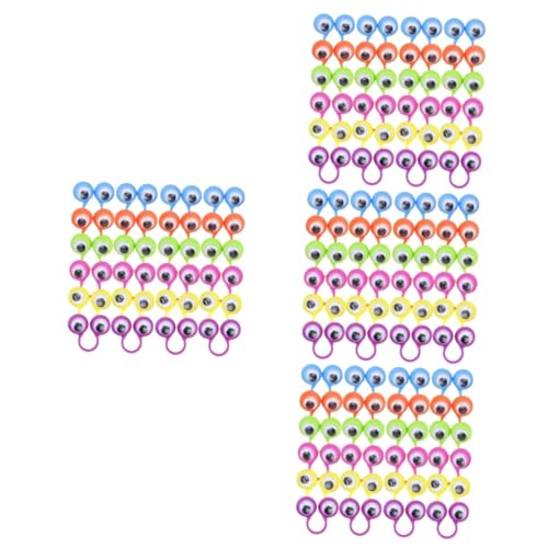 ZUNOXAZ 4 Sätze Teiliges Augen Fingerpuppen Ringe Für Interaktives Kreativität Und des Lernens Für Zuhause Schule Und Kindergärten Zufällige Farbe 24 Stück * 4 von ZUNOXAZ