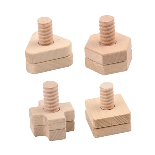 ZUNOXAZ 4 Sätze Teiliges Montessori Holz schraubspielzeug mit Geometrischen Formen Pädagogisch Fördert Feinmotorik und Formwahrnehmung Sicher und Handfreundlich für Kleinkinder ZUNOXAZ 4 Sätze Teiliges Montessori Holz schraubspielzeug mit Geometrischen Formen Pädagogisch Fördert Feinmotorik und Formwahrnehmung Sicher und Handfreundlich für Kleinkinder von ZUNOXAZ