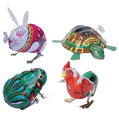 ZUNOXAZ 4 Stück Aufziehspielzeug für Bunte Tierchen mit Pädagogisches ohne Batterien Sicher und Lustig für Spiel und Lernen von ZUNOXAZ