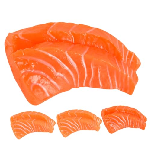 ZUNOXAZ 4 Stück Lebensechte Lachsfilet Modelle aus Langlebigem PVC Realistische Farbgestaltung Vielseitig als Foto Requisiten Küchendekoration Party Bildungszwecke Geeignet ZUNOXAZ 4 Stück Lebensechte Lachsfilet Modelle aus Langlebigem PVC Realistische Farbgestaltung Vielseitig als Foto Requisiten Küchendekoration Party Bildungszwecke Geeignet von ZUNOXAZ