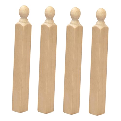ZUNOXAZ 4 Stück Maßstab Realistische Treppenpfosten für Puppenhausmöbel und Mikro Szenendekoration Robustes Holzspielzeug Zubehör ZUNOXAZ 4 Stück Maßstab Realistische Treppenpfosten für Puppenhausmöbel und Mikro Szenendekoration Robustes Holzspielzeug Zubehör von ZUNOXAZ