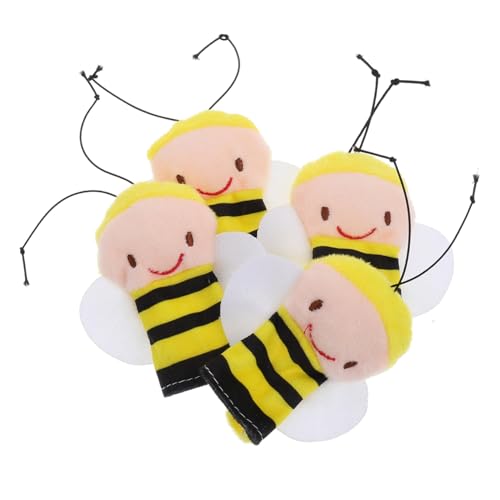 ZUNOXAZ 4 Stück Niedliches Bienenform aus Weichem Plüschspielzeug für Handgefertigte Kuschelige Puppen für Kreatives Rollenspiel und Interaktives Familienvergnügen von ZUNOXAZ