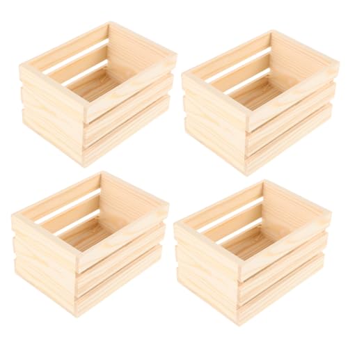 ZUNOXAZ 4 Stück Puppenhaus-Miniatur-holzkisten, Mini-hauskisten, Miniatur-kisten, Kleine Hausdekorationen, Rollenspielzubehör ZUNOXAZ 4 Stück Puppenhaus-Miniatur-holzkisten, Mini-hauskisten, Miniatur-kisten, Kleine Hausdekorationen, Rollenspielzubehör von ZUNOXAZ