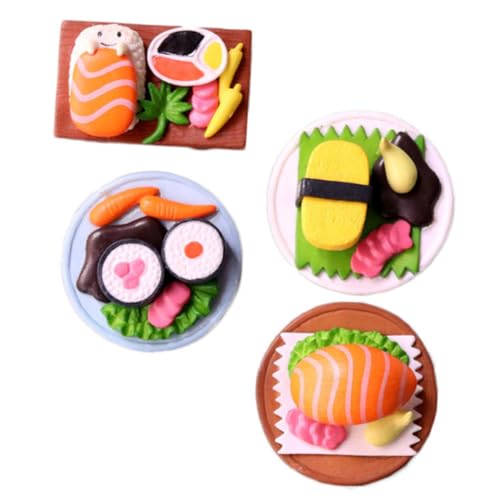 ZUNOXAZ 4 Stück Realistische Japanische Sushi Deko Teiliges Miniatur aus Langlebigem Lebensechte Mini Lebensmittel Figuren für Puppenhaus Auto Büro und Zuhause Stilvoll und Tragbar ZUNOXAZ 4 Stück Realistische Japanische Sushi Deko Teiliges Miniatur aus Langlebigem Lebensechte Mini Lebensmittel Figuren für Puppenhaus Auto Büro und Zuhause Stilvoll und Tragbar von ZUNOXAZ