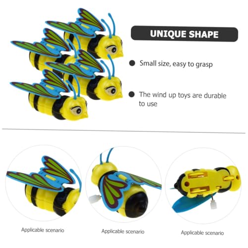 ZUNOXAZ 4 Stück Teiliges Aufziehspielzeug Bienenform Kleine Retro Blechspielzeuge für Lustiges Garten dekor Mechanisch Bewegliche Tierfiguren Geschenk für Jungen Mädchen ZUNOXAZ 4 Stück Teiliges Aufziehspielzeug Bienenform Kleine Retro Blechspielzeuge für Lustiges Garten dekor Mechanisch Bewegliche Tierfiguren Geschenk für Jungen Mädchen von ZUNOXAZ