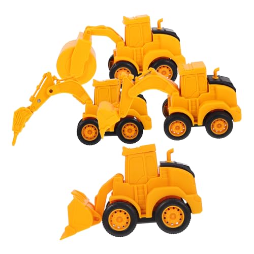 ZUNOXAZ 4 Stück Teiliges Baufahrzeug aus Robustem Kunststoff Realistische Modelle für Jungen Ab Jahren Fördert Feinmotorik und Koordination durch Spielerisches Technik Design von ZUNOXAZ