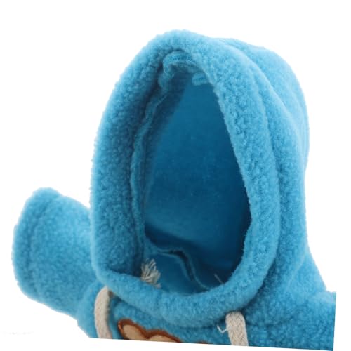 ZUNOXAZ 4 Stück Teiliges Bear Clothes für Kuscheltiere Hoodie mit Pfauenblau Weiß Jeanshose in Hellblau Passgenaue Kleidung für Plüschtiere DIY Outfit zum Anziehen und Kombinieren von ZUNOXAZ