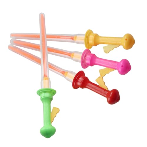 ZUNOXAZ 4 Stück Teiliges Bubble Maker Stick Lustige Riesenseifenblasen Spielzeuge für Outdoor Party Favors Bunte Große Seifenblasenstäbe ohne Flüssigkeit Sicher und von ZUNOXAZ