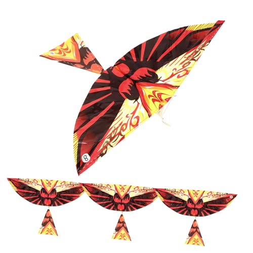 ZUNOXAZ 4 Stück Teiliges DIY Gummiband Power Flugzeug Ornithopter Vogel Modell Verstellbarer Flugwinkel Langlebiges Outdoor für Familienspaß von ZUNOXAZ