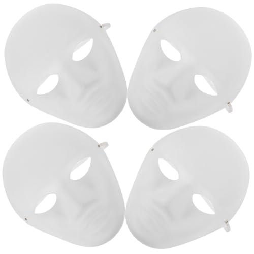 ZUNOXAZ 4 Stück Teiliges DIY Masken aus Umweltfreundlichem Material Weiße Blanko Masken zum Bemalen für Halloween Fasching Cosplay und Party Leicht Geruchlos für Erwachsene ZUNOXAZ 4 Stück Teiliges DIY Masken aus Umweltfreundlichem Material Weiße Blanko Masken zum Bemalen für Halloween Fasching Cosplay und Party Leicht Geruchlos für Erwachsene von ZUNOXAZ