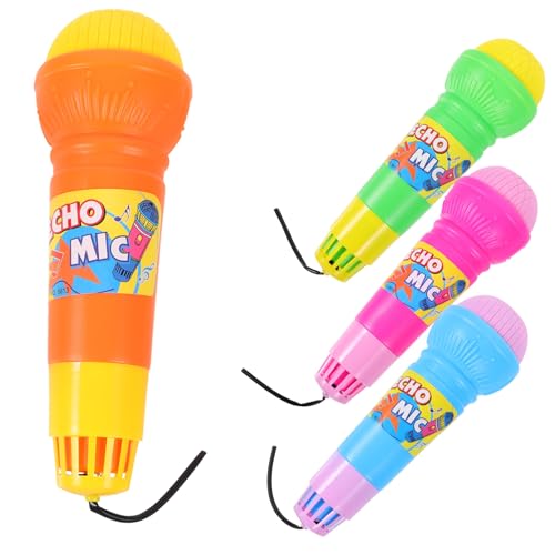 ZUNOXAZ 4 Stück Teiliges Echo Mikrofon Stabiles Kunststoff Modell Leichtes für Jungen und Mädchen Geeignet für Bühnenauftritte Kinderpartys Cosplay und Geschenke von ZUNOXAZ