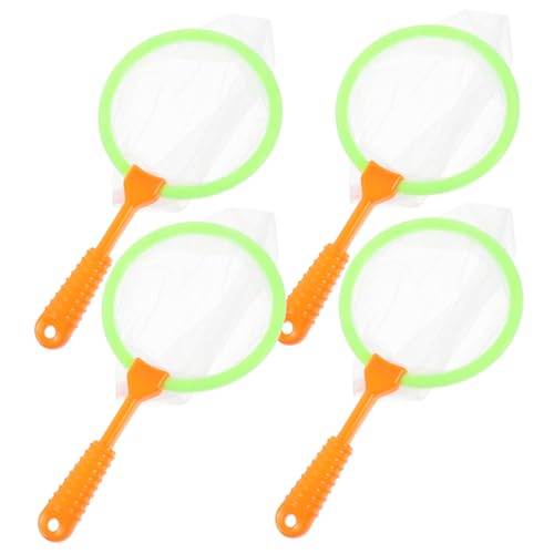 ZUNOXAZ 4 Stück Teiliges Fischernetz aus Kunststoff Großes Fangnetz für Insekten Schmetterlinge Kleine Fische Ergonomisch Leicht für Park Bad und Outdoor Spielspaß Zufällige Farbe von ZUNOXAZ