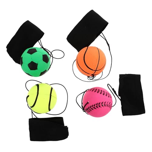 ZUNOXAZ 4 Stück Teiliges Fluoreszierende Elastische Sportbälle mit Handgelenkschnur Vielseitige Outdoor Spielzeugbälle für Eltern Junge Mädchen Interaktion Druckentlastend und Komfortabel ZUNOXAZ 4 Stück Teiliges Fluoreszierende Elastische Sportbälle mit Handgelenkschnur Vielseitige Outdoor Spielzeugbälle für Eltern Junge Mädchen Interaktion Druckentlastend und Komfortabel von ZUNOXAZ