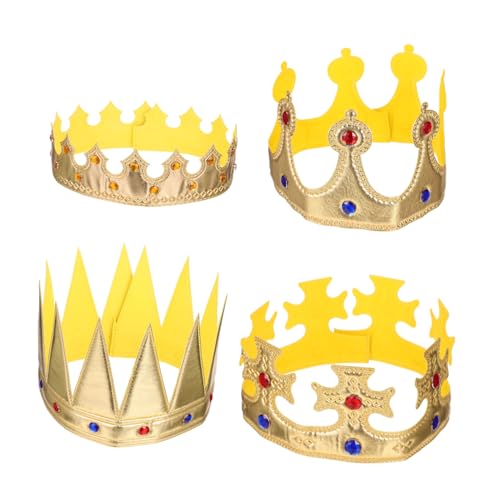 ZUNOXAZ 4 Stück Teiliges Goldene Halloween Krone Leicht Bequem Stabil für Jungen Mädchen Party Fotorequisiten Geburtstag Karneval ZUNOXAZ 4 Stück Teiliges Goldene Halloween Krone Leicht Bequem Stabil für Jungen Mädchen Party Fotorequisiten Geburtstag Karneval von ZUNOXAZ