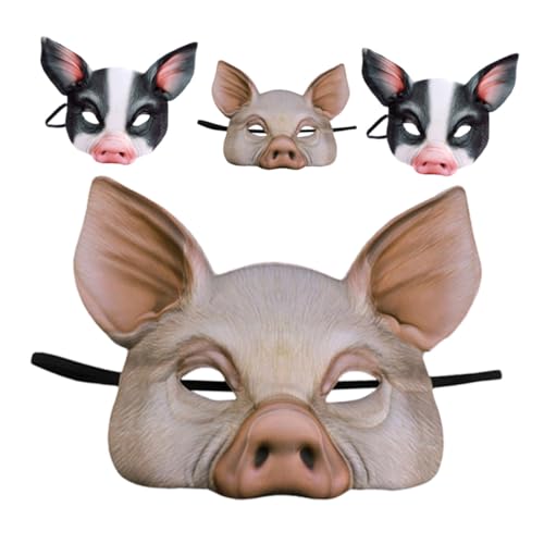 ZUNOXAZ 4 Stück Teiliges Halbgesichts-maske aus Leichtem Material Atmungsaktiv für Halloween Karneval Cosplay Party Festival Kostümzubehör in Weiß und Schwarz ZUNOXAZ 4 Stück Teiliges Halbgesichts-maske aus Leichtem Material Atmungsaktiv für Halloween Karneval Cosplay Party Festival Kostümzubehör in Weiß und Schwarz von ZUNOXAZ