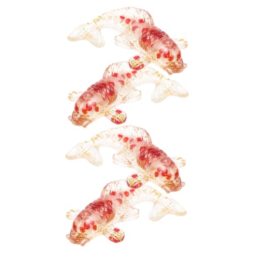 ZUNOXAZ 4 Stück Teiliges Kristall Fisch Figurinen mit Stabilem Boden Elegante Tischdekoration für Wohnzimmer Büro Natürliche Kristallkunst Langlebige Aquarium Deko von ZUNOXAZ