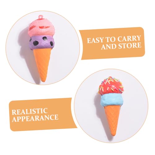 ZUNOXAZ 4 Stück Teiliges Künstliche Eiscreme Deko mit Doppellagigem Design Realistische Eistüten Modell für Leicht Robust und Sicher für Indoor und Outdoor Spielspaß von ZUNOXAZ