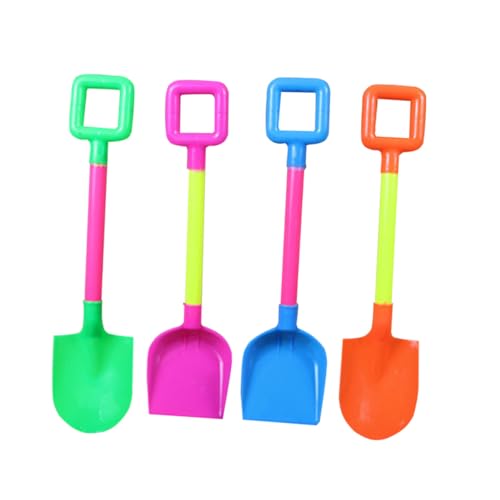 ZUNOXAZ 4 Stück Teiliges Mini Sand Schaufel für Leichte Langlebige Sandschaufeln mit und Flacher Klinge Geeignet für Strand Sandkasten und Garten Buntes Strandspielzeug Zufällige Farbe von ZUNOXAZ