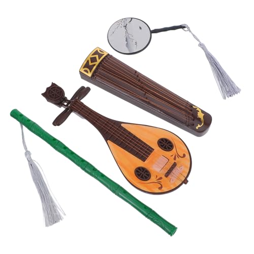 ZUNOXAZ 4 Stück Teiliges Miniatur Antike Musikinstrumente aus Dekoratives Puppenzubehör für Mädchen Glatte Oberfläche Robust und Realistisch Farblich Sortiert für Zufällige Farbe von ZUNOXAZ