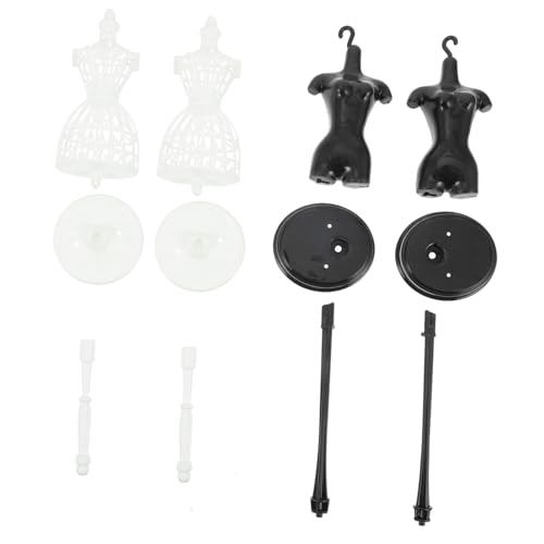 ZUNOXAZ 4 Stück Teiliges Puppen Schwarze Weiße Mini kleiderständer Dekoratives Display Rack für Puppenkleider Kreatives Zubehör für Sammler ZUNOXAZ 4 Stück Teiliges Puppen Schwarze Weiße Mini kleiderständer Dekoratives Display Rack für Puppenkleider Kreatives Zubehör für Sammler von ZUNOXAZ