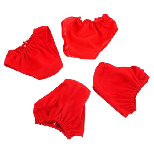 ZUNOXAZ 4 Stück Teiliges Puppenunterwäsche aus Stoff Waschbare Panties für Puppen Klassisch Gestaltete Puppenkleidung Wiederverwendbar und Einfach Anzuziehen Zubehör für Puppenliebhaber von ZUNOXAZ