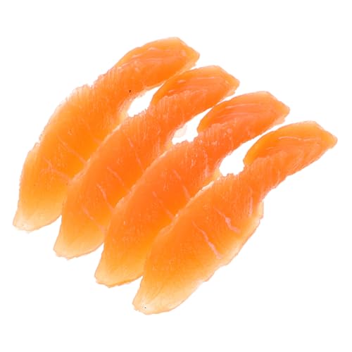 ZUNOXAZ 4 Stück Teiliges Realistisches Fisch Spielfleisch Detailgetreue Künstliche Lachsstücke für Küchendeko Fotorequisiten Rollenspiele und Partydekoration Kindgerechtes ZUNOXAZ 4 Stück Teiliges Realistisches Fisch Spielfleisch Detailgetreue Künstliche Lachsstücke für Küchendeko Fotorequisiten Rollenspiele und Partydekoration Kindgerechtes von ZUNOXAZ