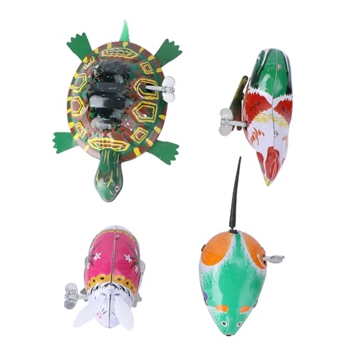 ZUNOXAZ 4 Stück Teiliges Retro Blechspielzeug Aufziehspielzeug aus Eisenblech Klassische Tierfiguren für Kleinkinder Jungen Mädchen Geschenkidee zur Motorikförderung ZUNOXAZ 4 Stück Teiliges Retro Blechspielzeug Aufziehspielzeug aus Eisenblech Klassische Tierfiguren für Kleinkinder Jungen Mädchen Geschenkidee zur Motorikförderung von ZUNOXAZ