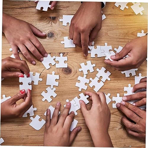 ZUNOXAZ 4 Stück Teiliges Sublimations Holzpuzzle Leeres DIY für Wärmeübertragung Stabile Sichere Blanko Puzzles zum Individuellen Gestalten und Bedrucken von ZUNOXAZ