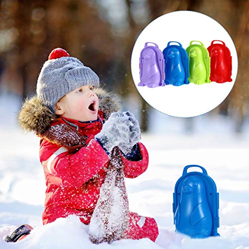 ZUNOXAZ 4 Stück Winter Spaß Clips Lustige Schneeform Spielzeuge für Outdoor für Schneeballschlachten Bunte und Kreative Gestaltung für Winterliche Aktivitäten Zufällige Zufällige Farbe von ZUNOXAZ