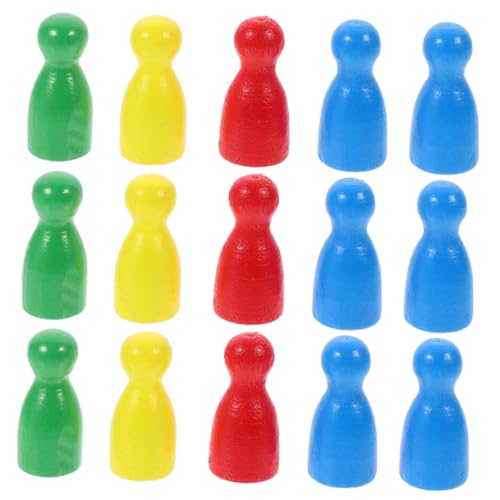 ZUNOXAZ 40 Stück Teiliges Holzspielsteine Bunte Spielfiguren für Brettspiele Stabile Schach ersatzteile Multifunktionale Spielkomponenten Geeignet für Gesellschaftsspiele und von ZUNOXAZ