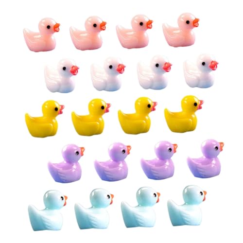 ZUNOXAZ 40 Stück Teiliges Kleine Resin Enten Miniaturfiguren für Bonsai Micro Farbenfrohe Ornamente für Puppenhaus Aquarium und DIY Gartenlandschaften von ZUNOXAZ