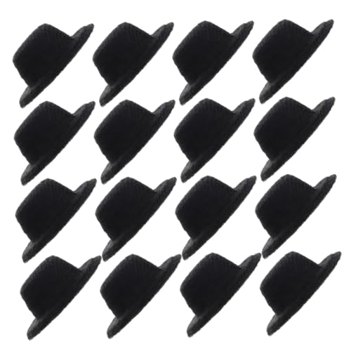 ZUNOXAZ 40 Stück Teiliges Mini Hochzeithut Schwarz Stabile DIY Mini Hüte für Puppenhaus Dekoration Kreative Bastelideen für Erwachsene Vielseitige Miniatur Kopfbedeckungen von ZUNOXAZ
