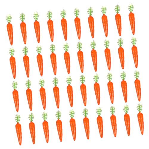 ZUNOXAZ 40 Stück Teiliges Miniatur Karotten Realistisch Gestaltete Fake Carrot Dekoration für Puppenhaus Micro Landscape Accessoires Farbenfrohe und DIY Deko Leicht und Vielseitig von ZUNOXAZ